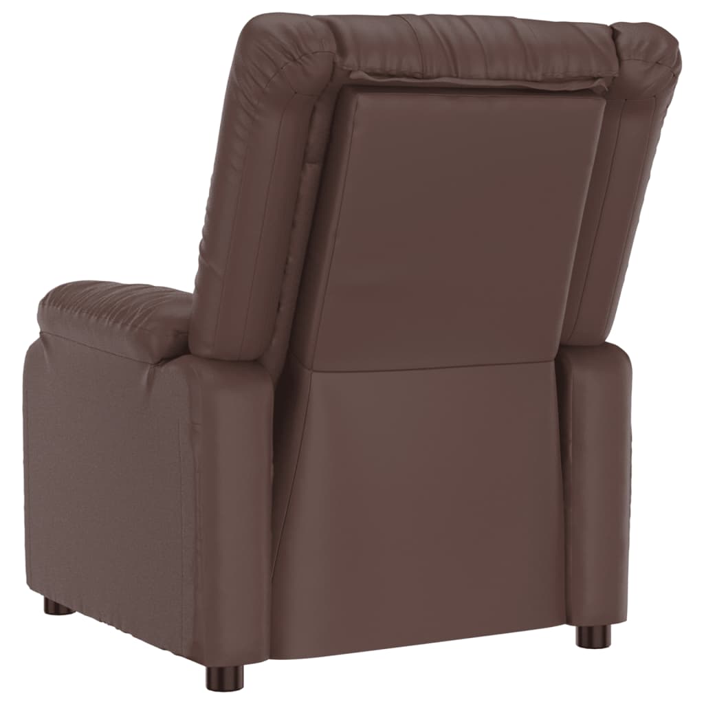 Stand up Massage Chair Brown Faux Leather