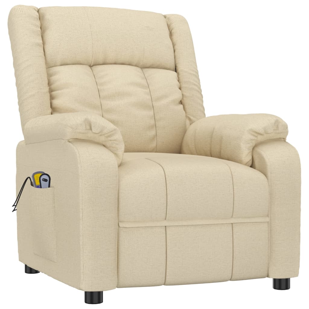 Stand up Massage Chair Cream Fabric