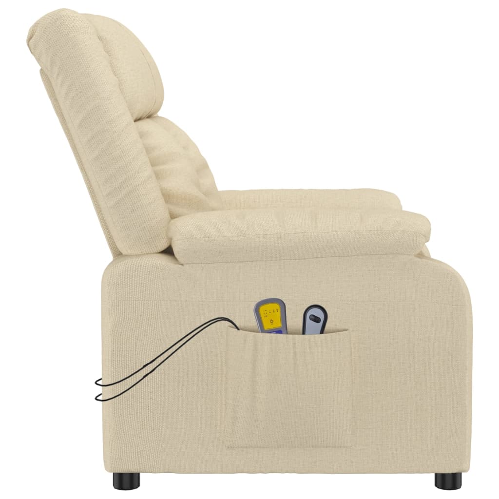 Stand up Massage Chair Cream Fabric