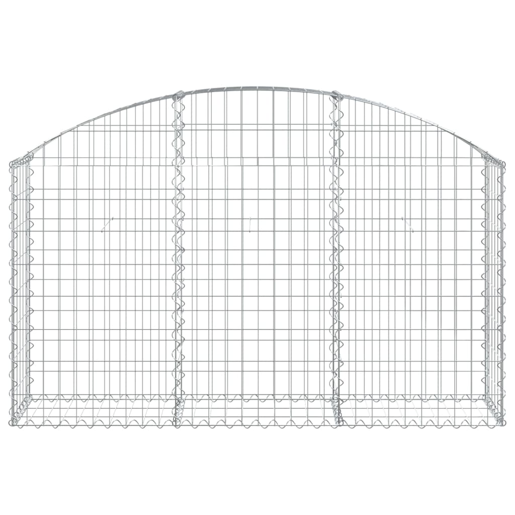 Arched Gabion Basket 150x30x80/100 cm Galvanised Iron