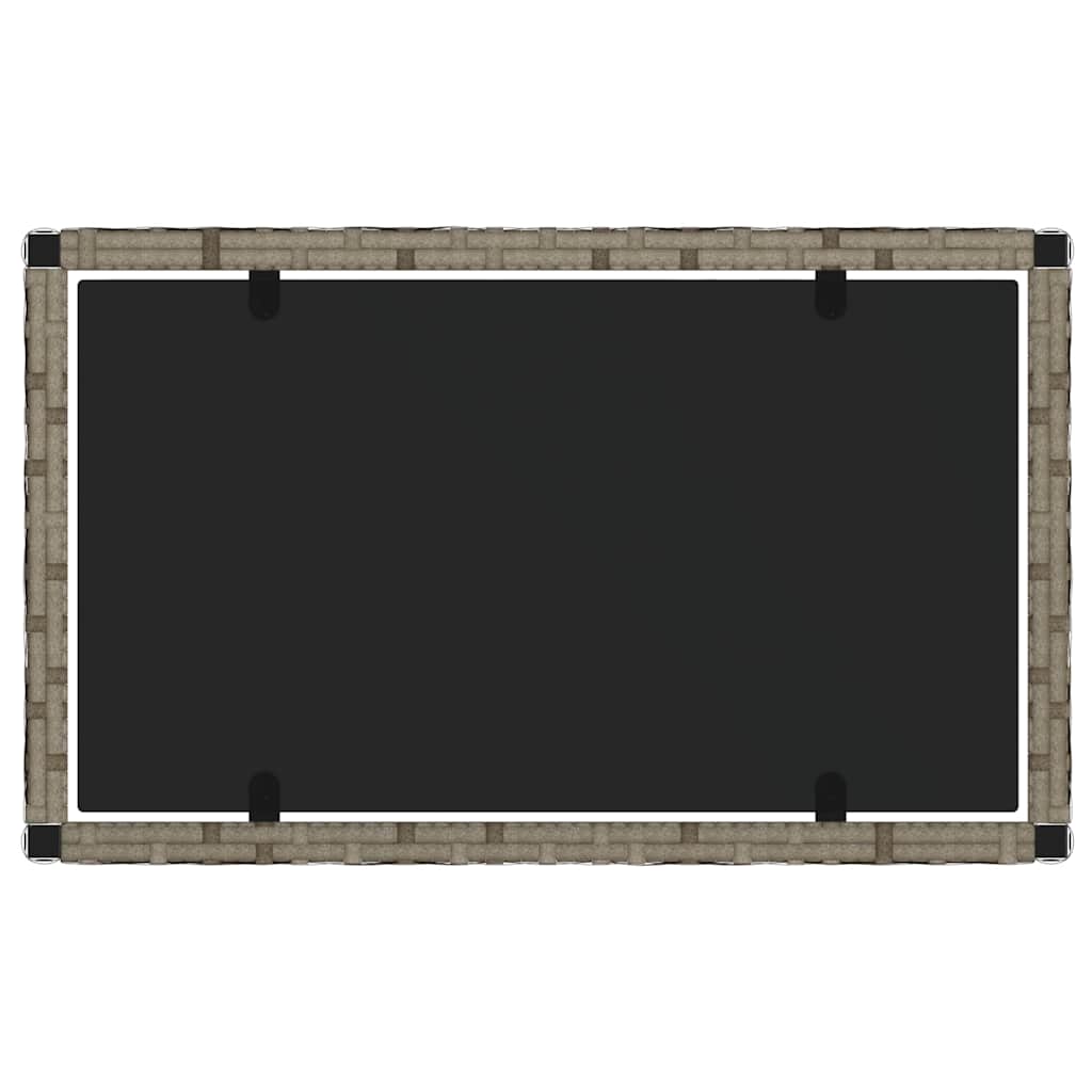 4 Piece Garden Lounge Set with Cushions Grey Poly Rattan