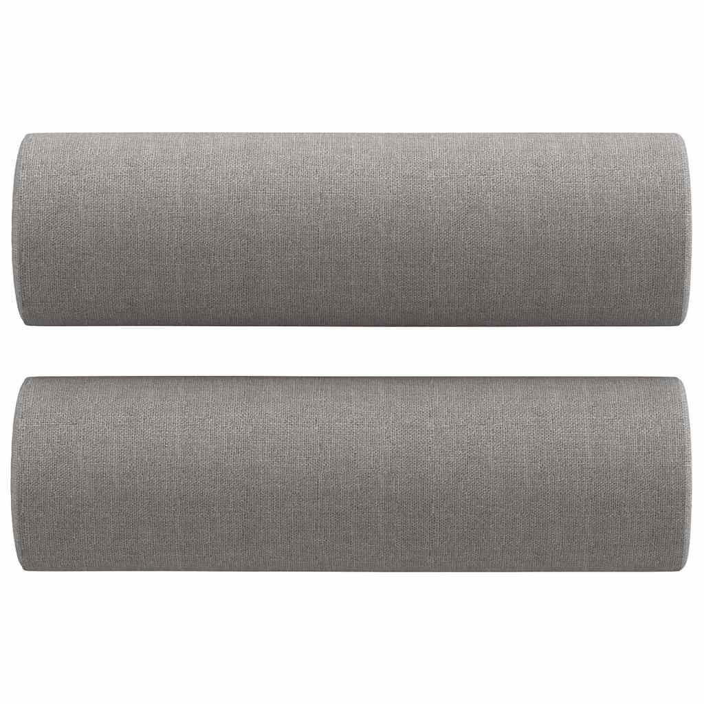2-Seater Sofa with Pillows and Cushions Light Grey 120 cm Fabric