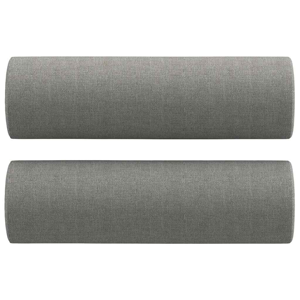 2-Seater Sofa with Pillows&Cushions Dark Grey 120 cm Fabric