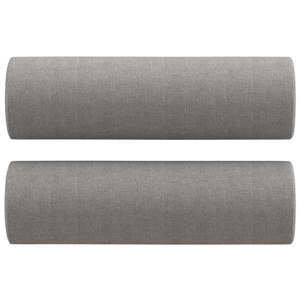 3-Seater Sofa with Pillows&Cushions Light Grey 180 cm Fabric
