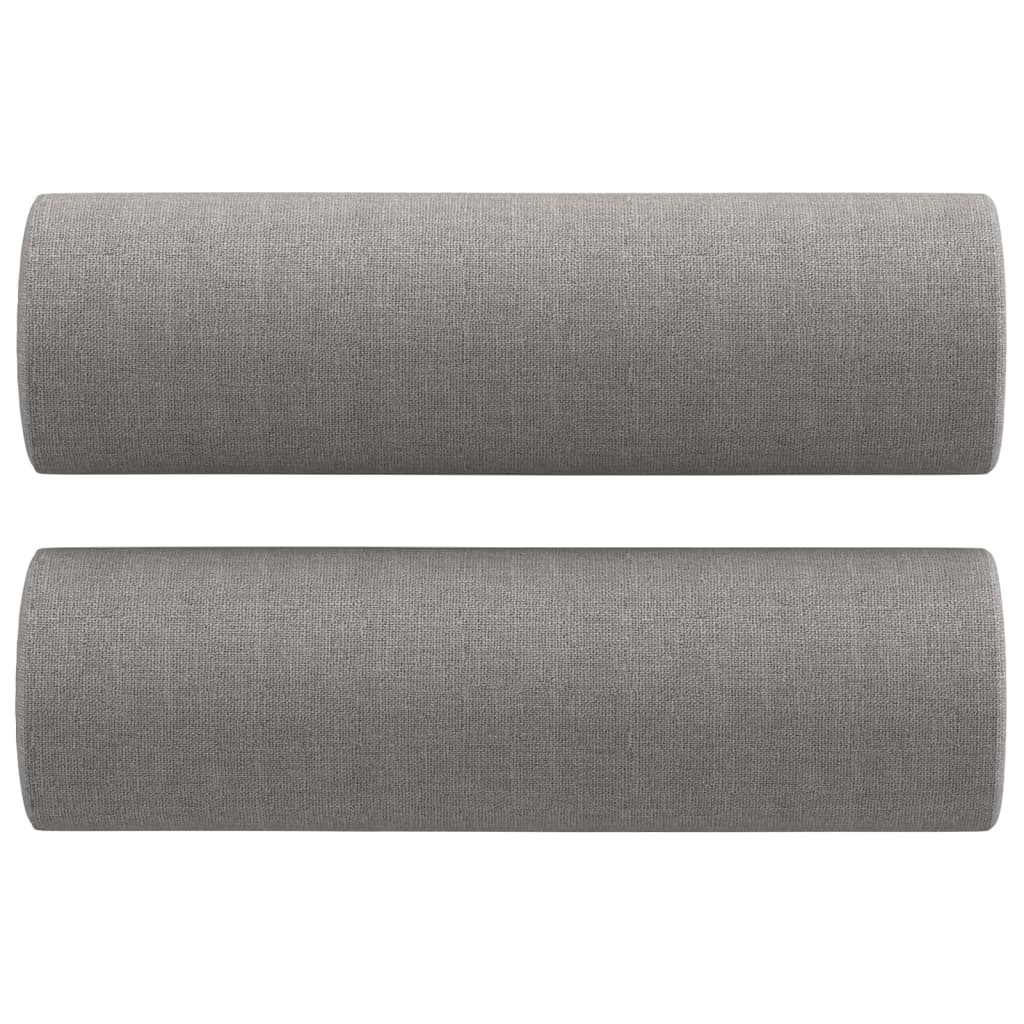 3-Seater Sofa with Pillows&Cushions Light Grey 180 cm Fabric