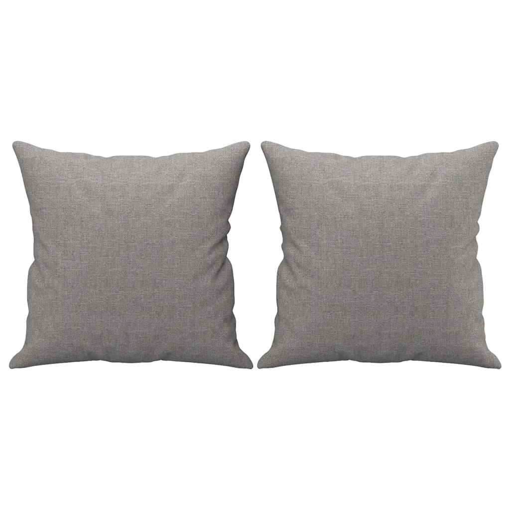 2-Seater Sofa with Pillows&Cushions Light Grey 120 cm Fabric