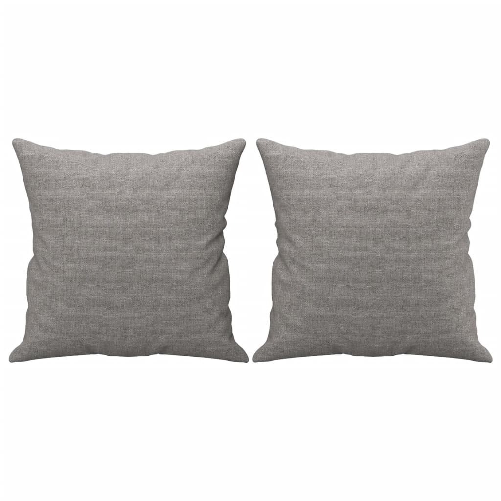 2-Seater Sofa with Pillows&Cushions Light Grey 120 cm Fabric