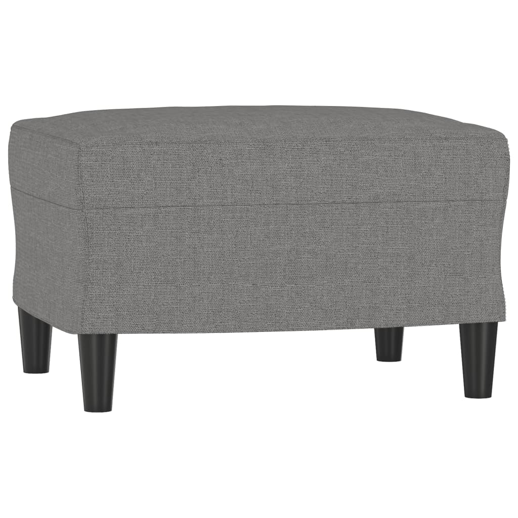 Sofa Chair with Footstool Dark Grey 60 cm Fabric