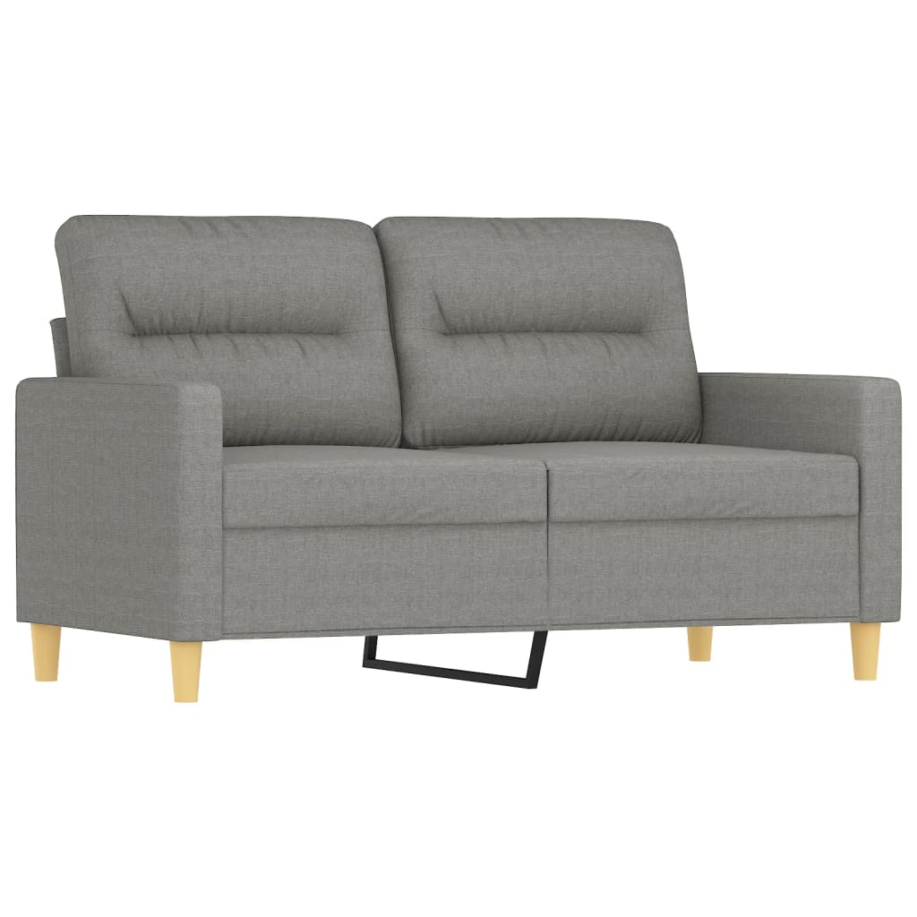 3 Piece Sofa Set with Throw Pillows&Cushions Dark Grey Fabric