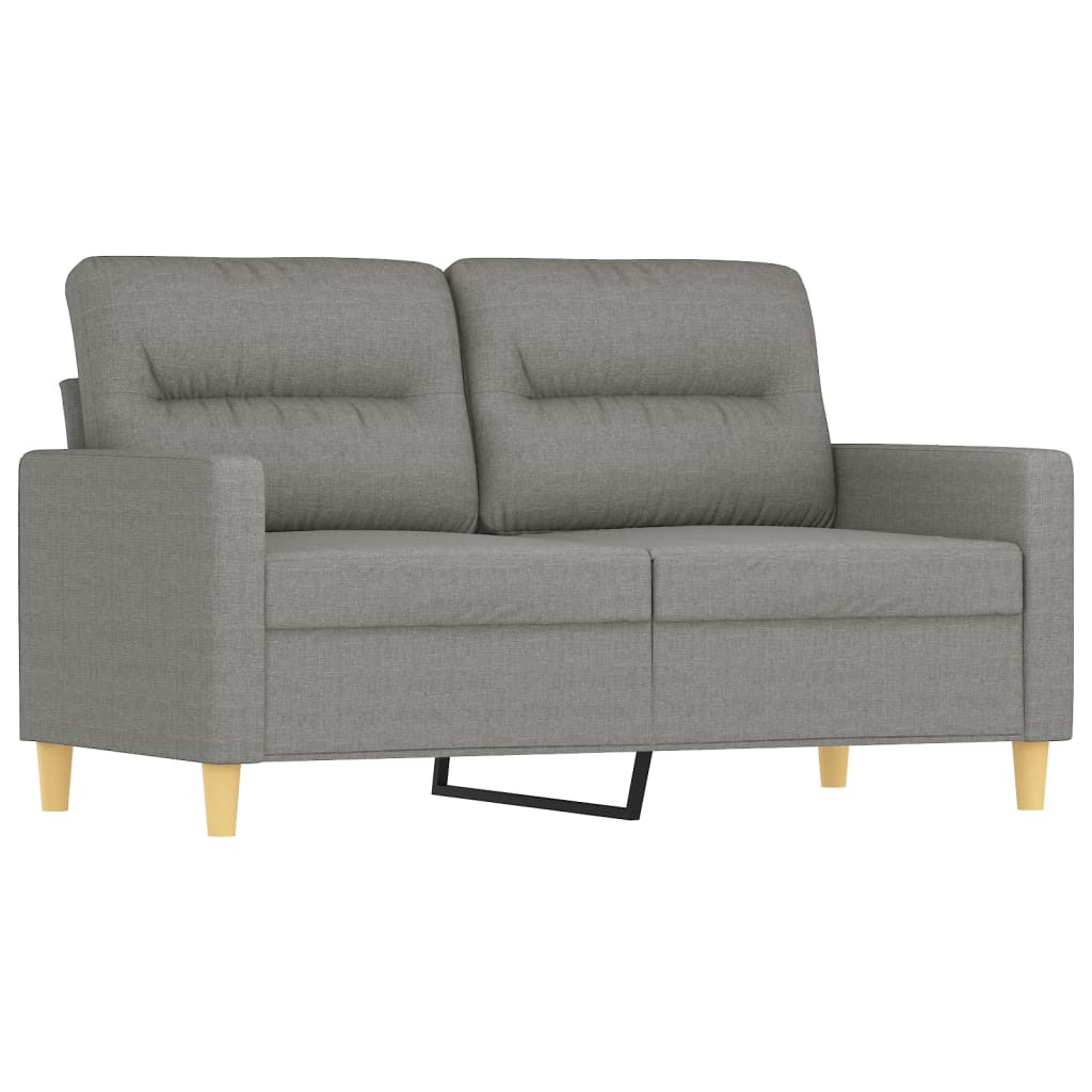 4 Piece Sofa Set with Throw Pillows&Cushions Dark Grey Fabric