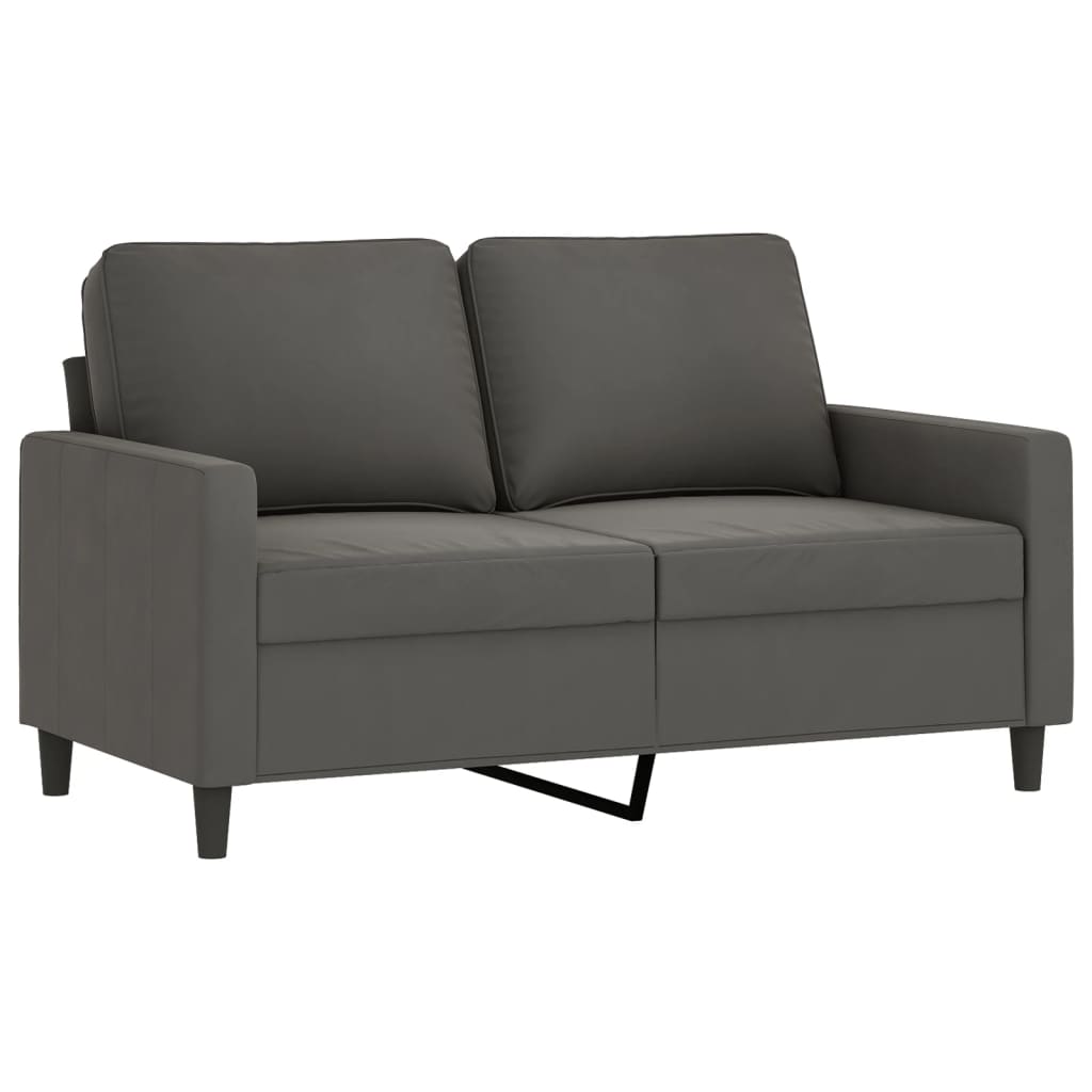 3 Piece Sofa Set with Cushions Dark Grey Velvet