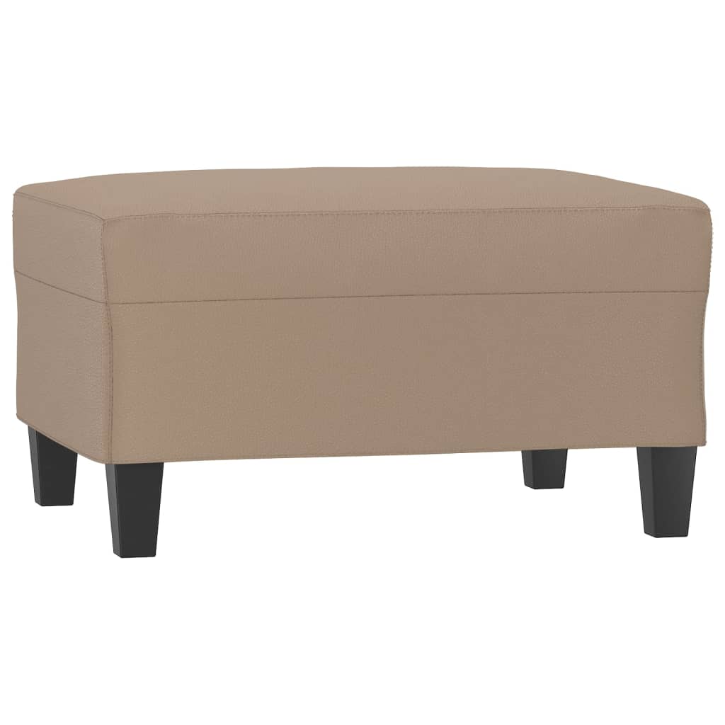 3 Piece Sofa Set with Cushions Cappuccino Faux Leather