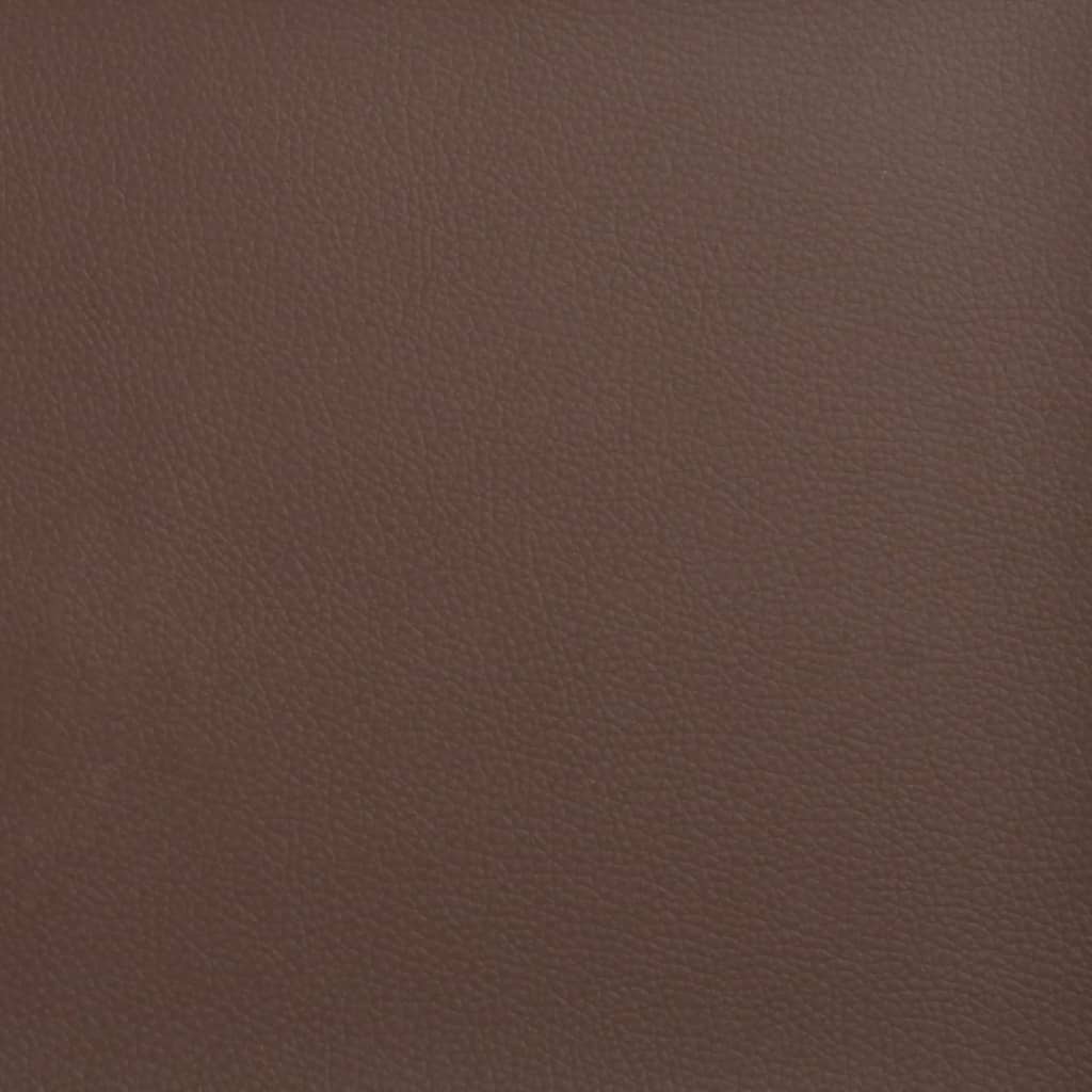 3 Piece Sofa Set with Pillows&Cushions Brown Faux Leather