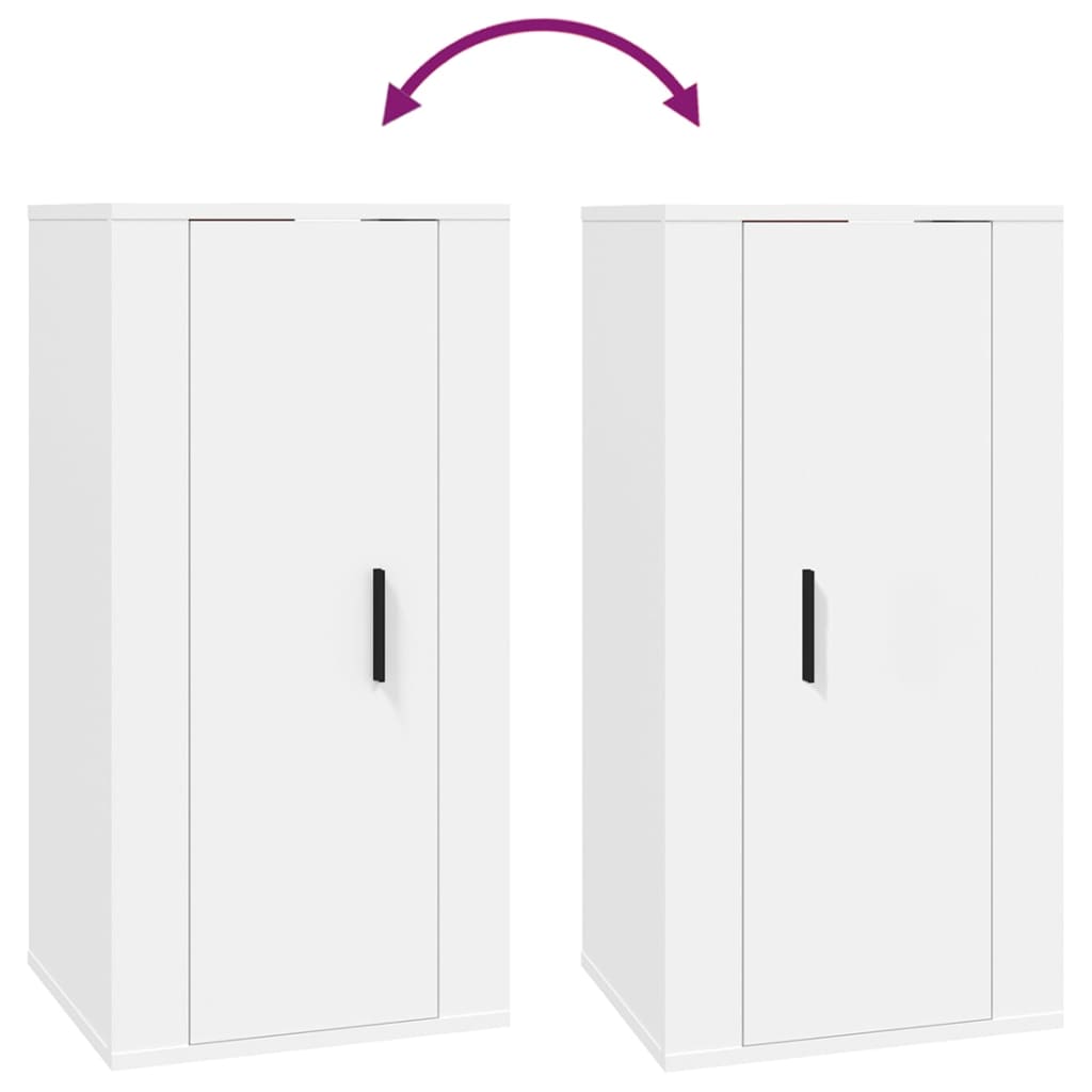 Wall Mounted TV Cabinet White 40x34.5x80 cm