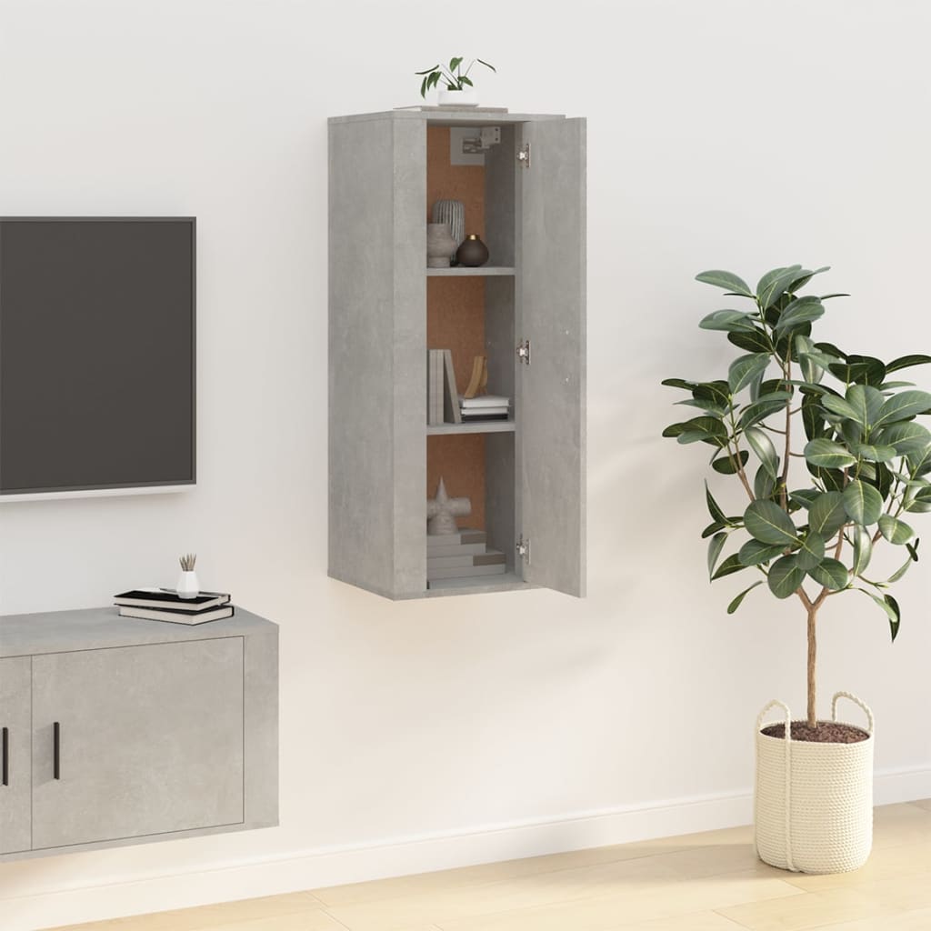 Wall Mounted TV Cabinet Concrete Grey 40x34.5x100 cm