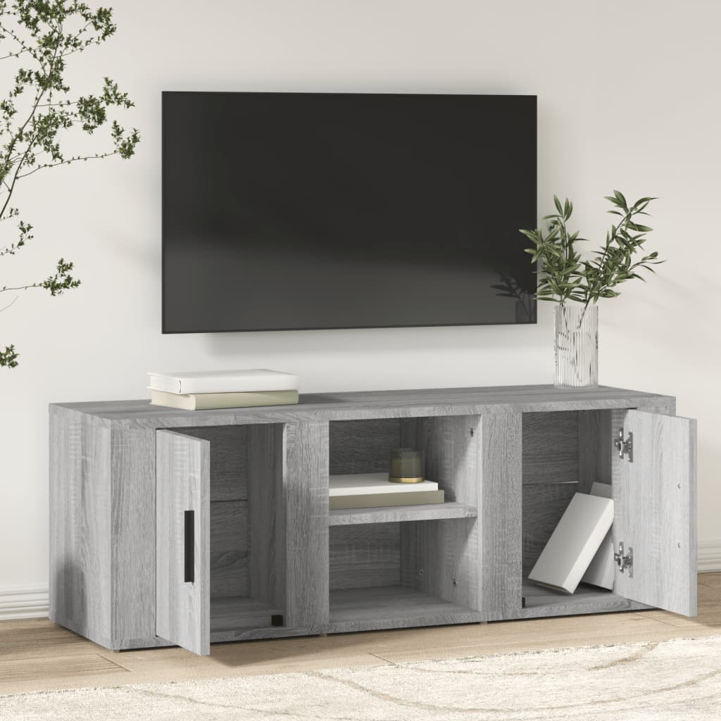 TV Cabinet Grey Sonoma 100x31.5x35 cm Engineered Wood
