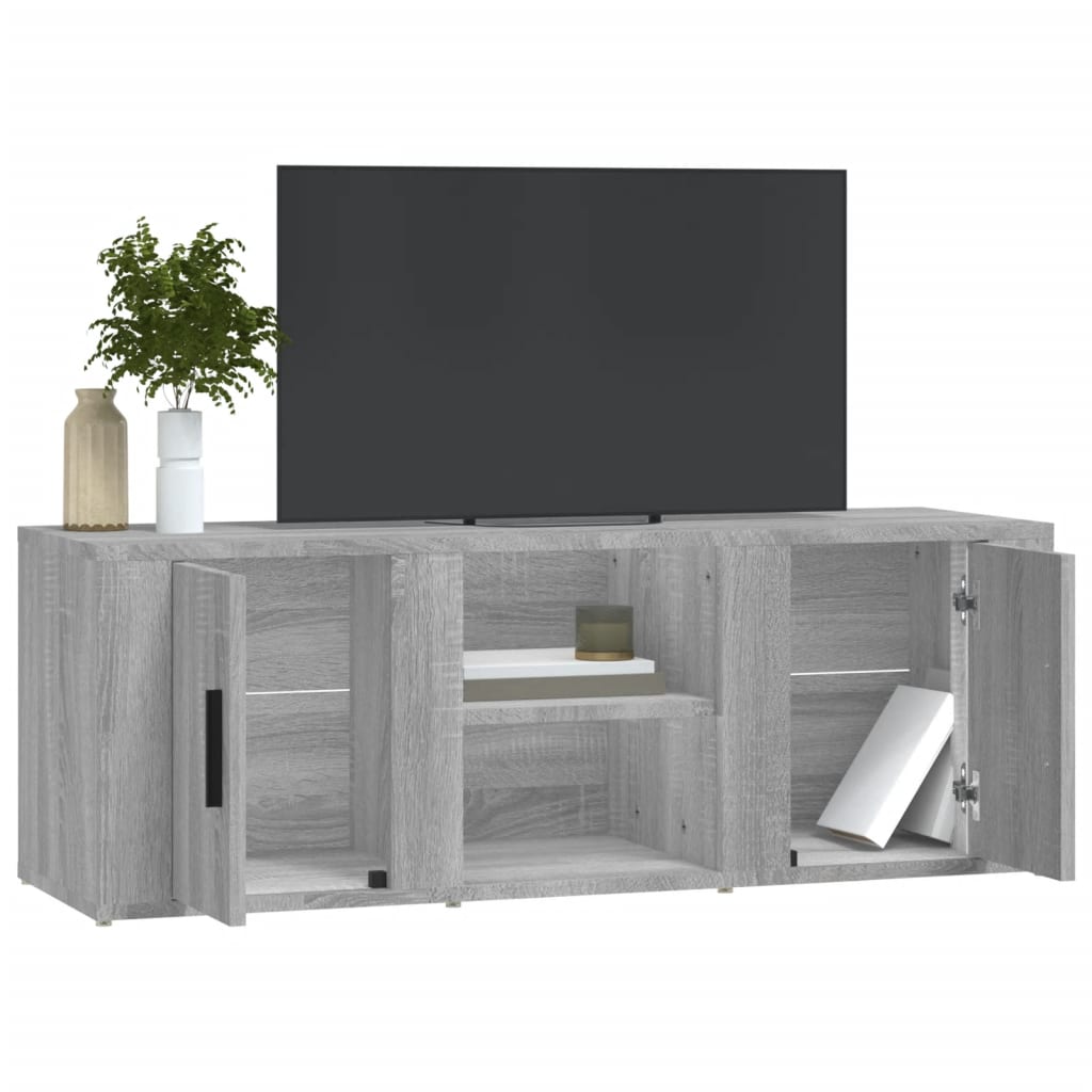 TV Cabinet Grey Sonoma 100x31.5x35 cm Engineered Wood