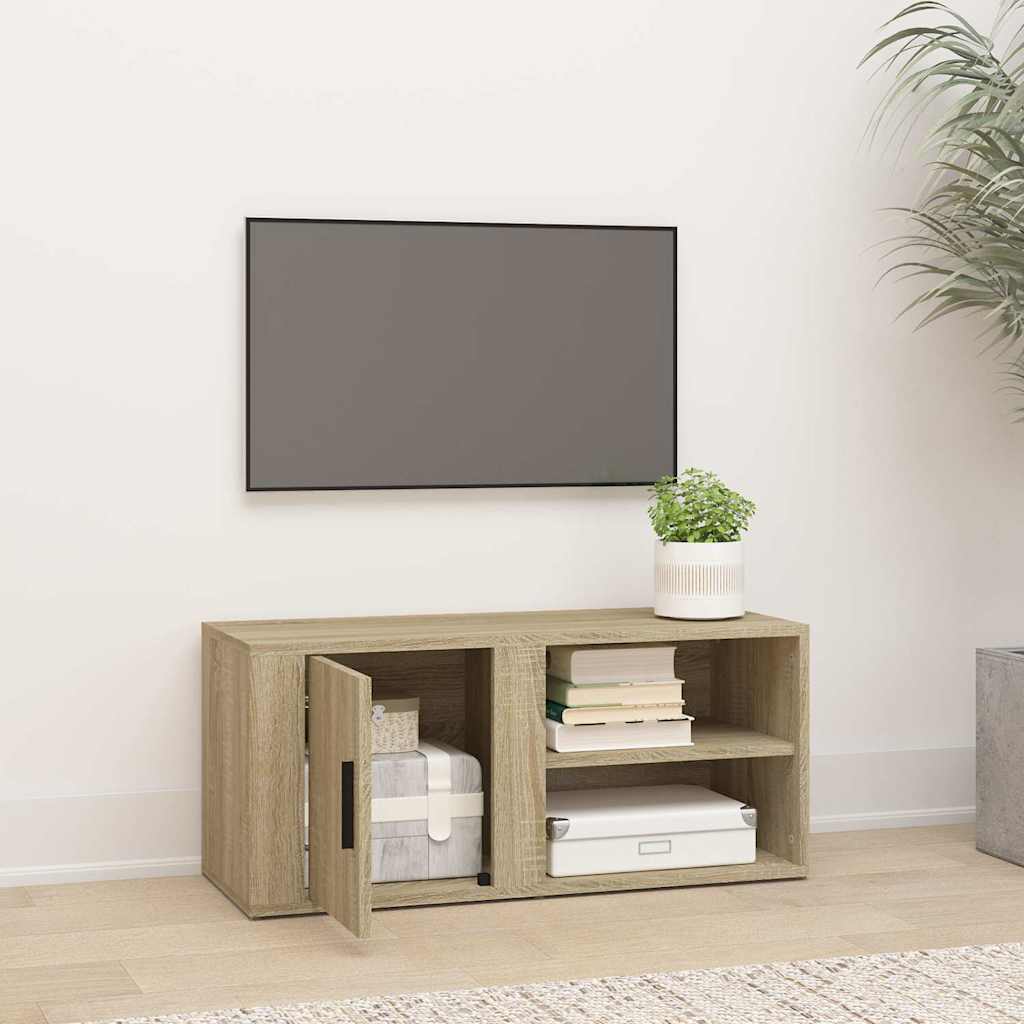 TV Cabinet Sonoma Oak 80x31.5x36 cm Engineered Wood