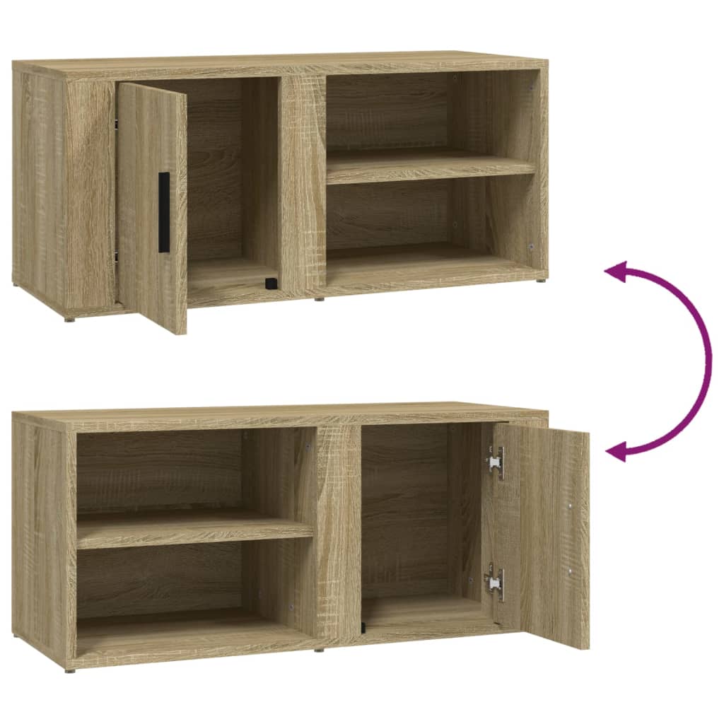 TV Cabinet Sonoma Oak 80x31.5x36 cm Engineered Wood
