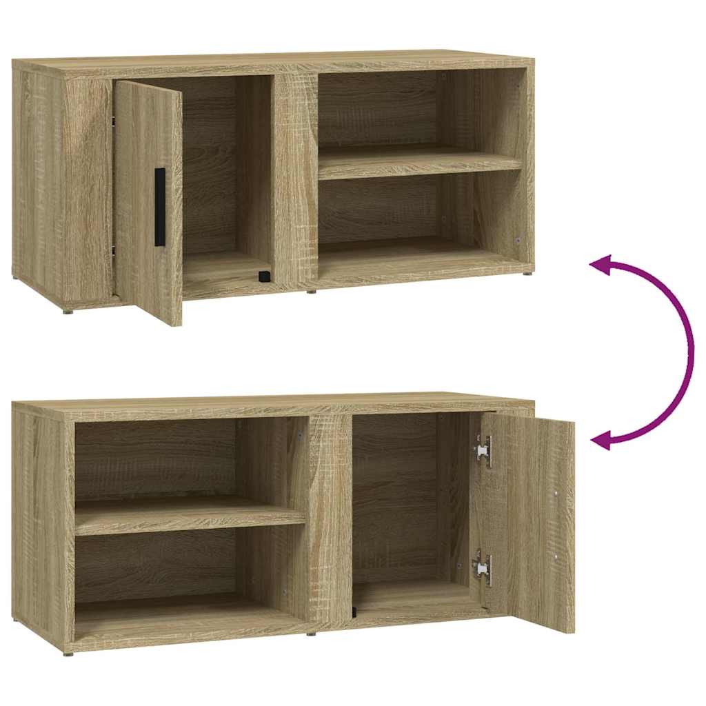 TV Cabinet Sonoma Oak 80x31.5x36 cm Engineered Wood