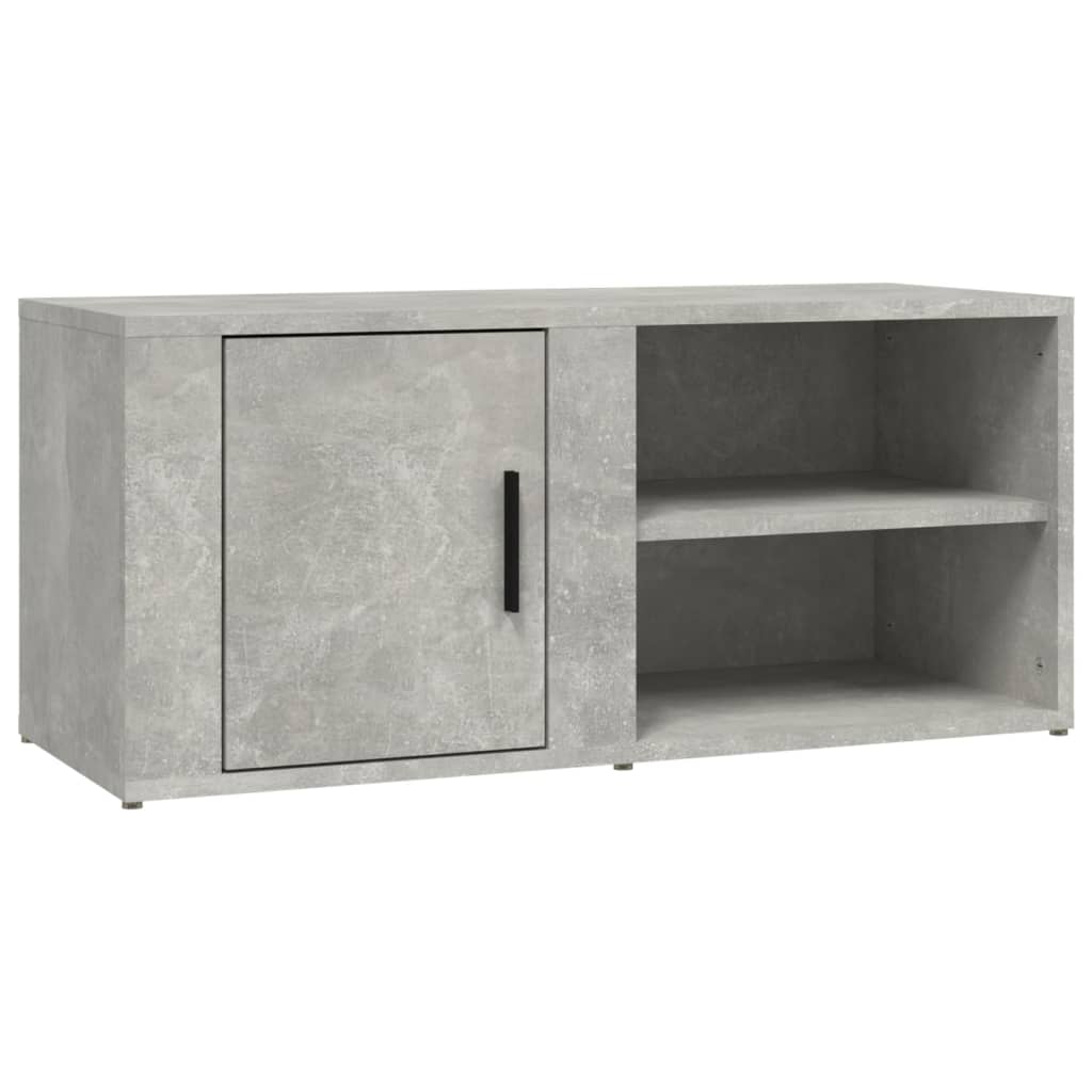TV Cabinet Concrete Grey 80x31.5x36 cm Engineered Wood