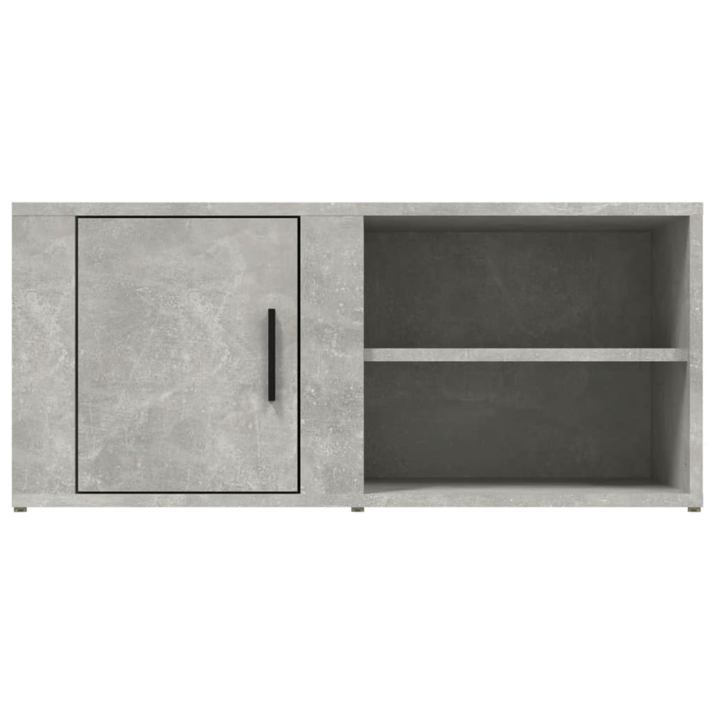 TV Cabinet Concrete Grey 80x31.5x36 cm Engineered Wood