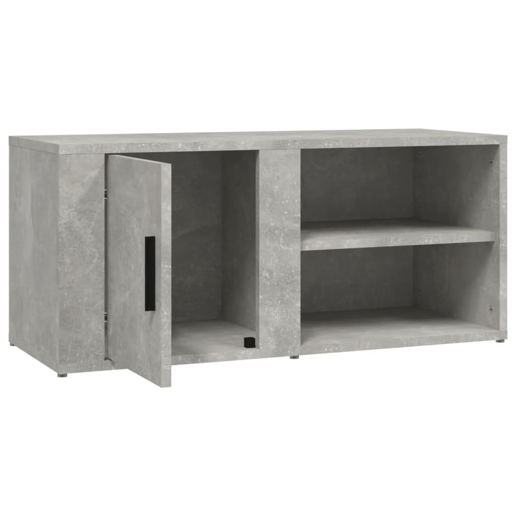 TV Cabinet Concrete Grey 80x31.5x36 cm Engineered Wood