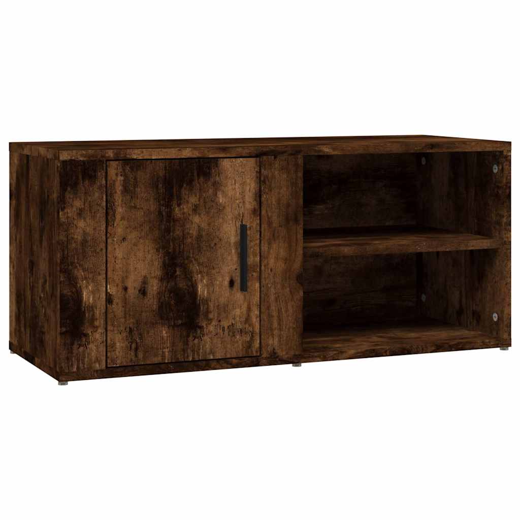 TV Cabinet Smoked Oak 80x31.5x36 cm Engineered Wood