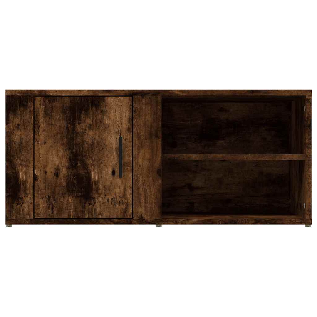 TV Cabinet Smoked Oak 80x31.5x36 cm Engineered Wood