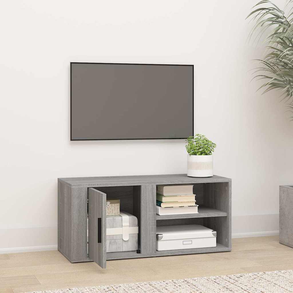 TV Cabinet Grey Sonoma 80x31.5x36 cm Engineered Wood