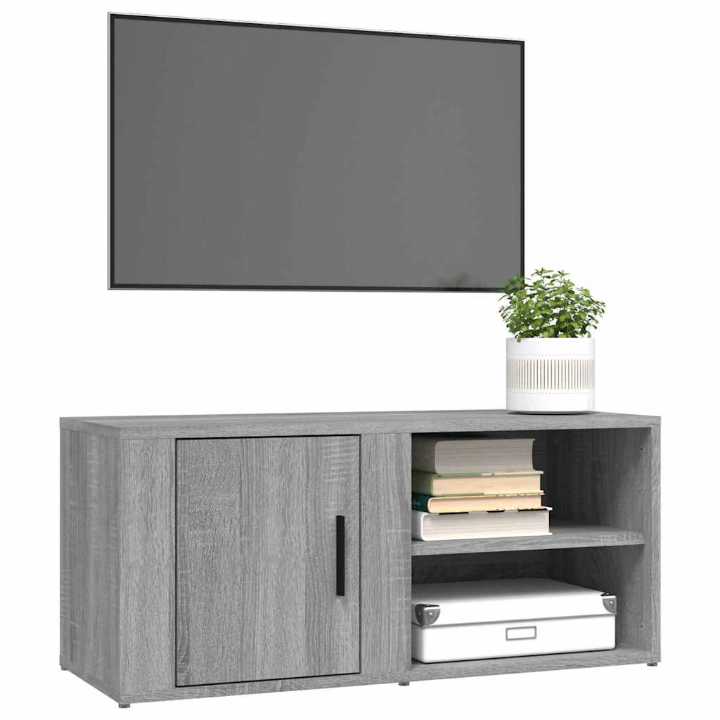 TV Cabinet Grey Sonoma 80x31.5x36 cm Engineered Wood