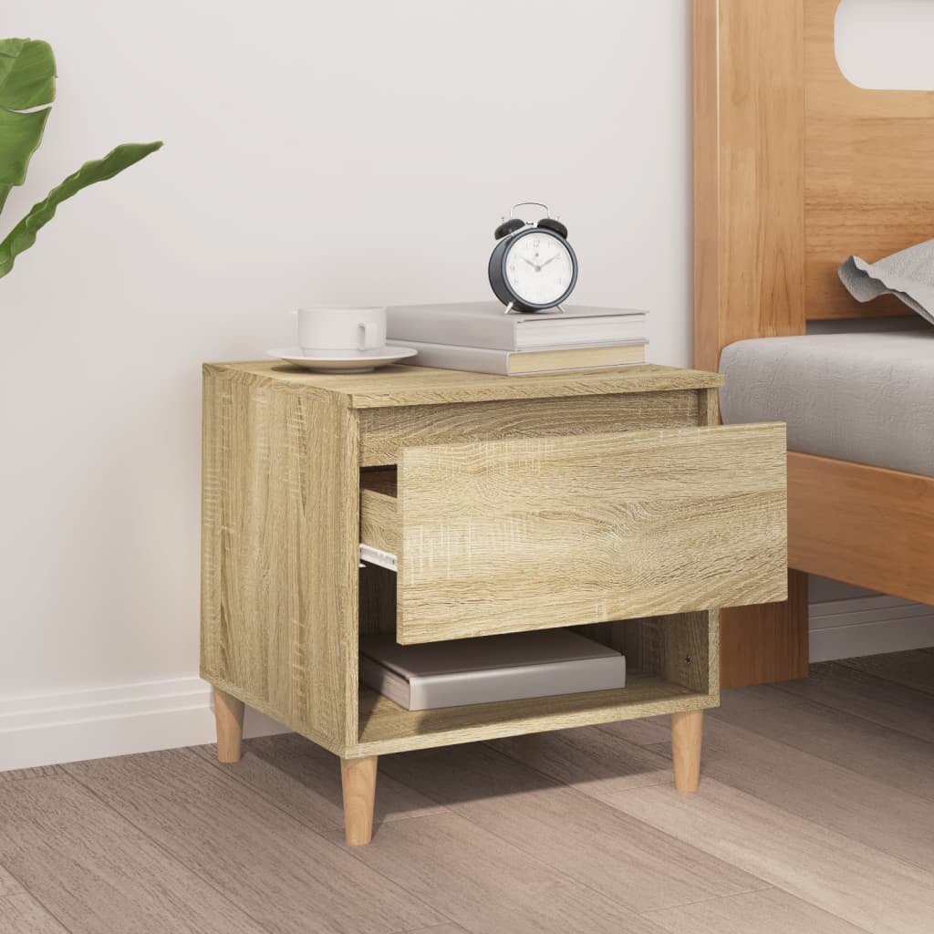 Bedside Table Sonoma Oak 50x46x50 cm Engineered Wood