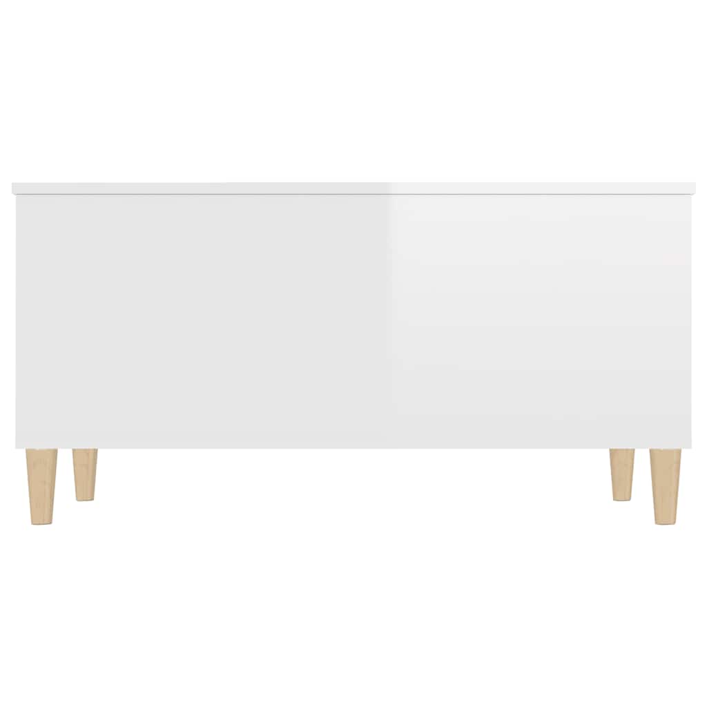 Coffee Table High Gloss White 90x44.5x45 cm Engineered Wood