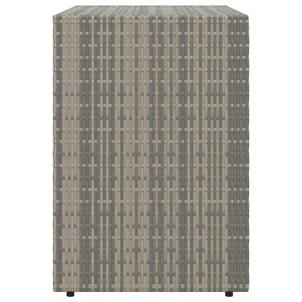 Garden Storage Cabinet Grey 100x55.5x80 cm Poly Rattan
