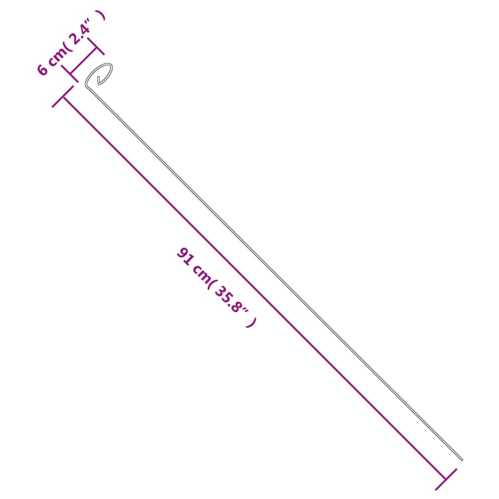 Garden Plant Stakes 20 pcs Dark Green 91 cm Steel