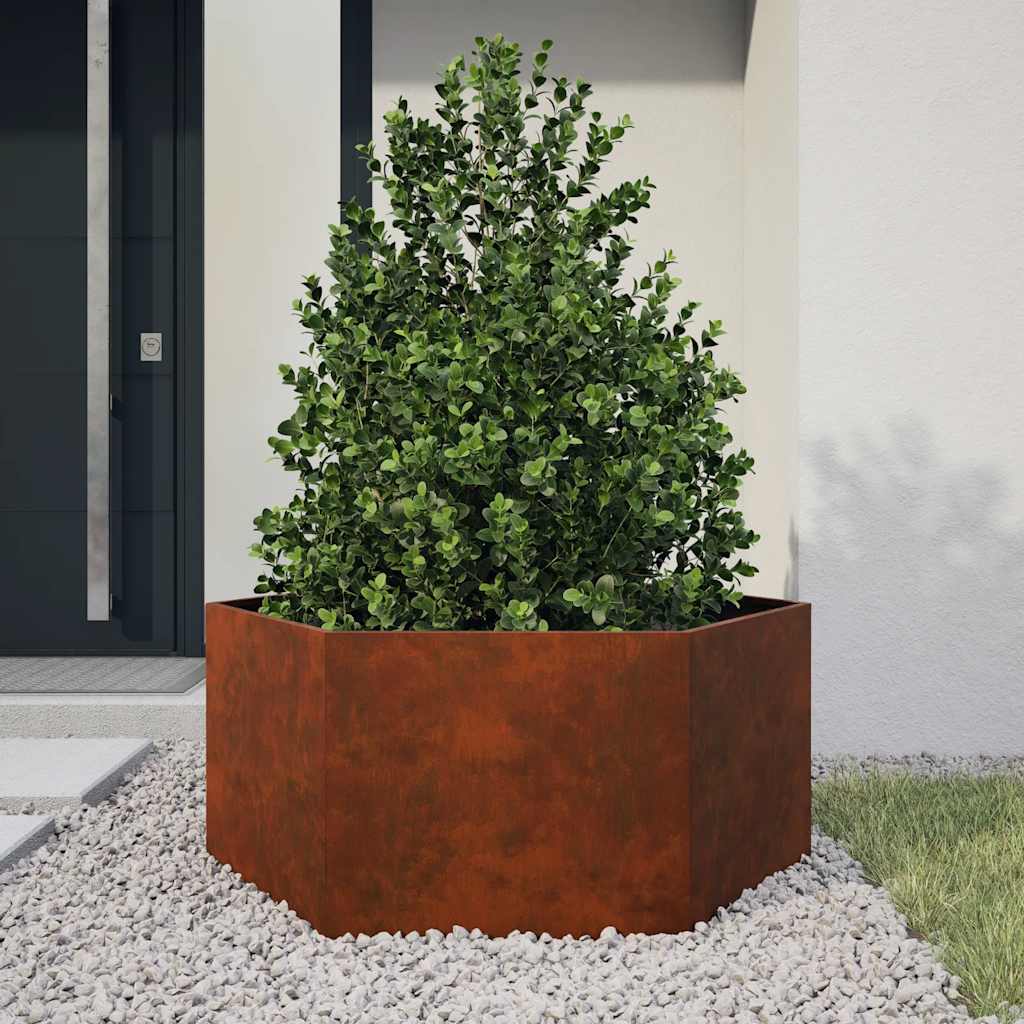 Planter with Legs Rusty 30x30x30 cm Corten Steel