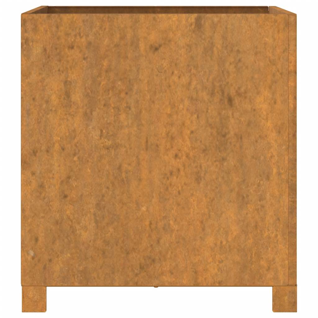 Planters with Legs 2 pcs Rusty 50x50x50 cm Corten Steel