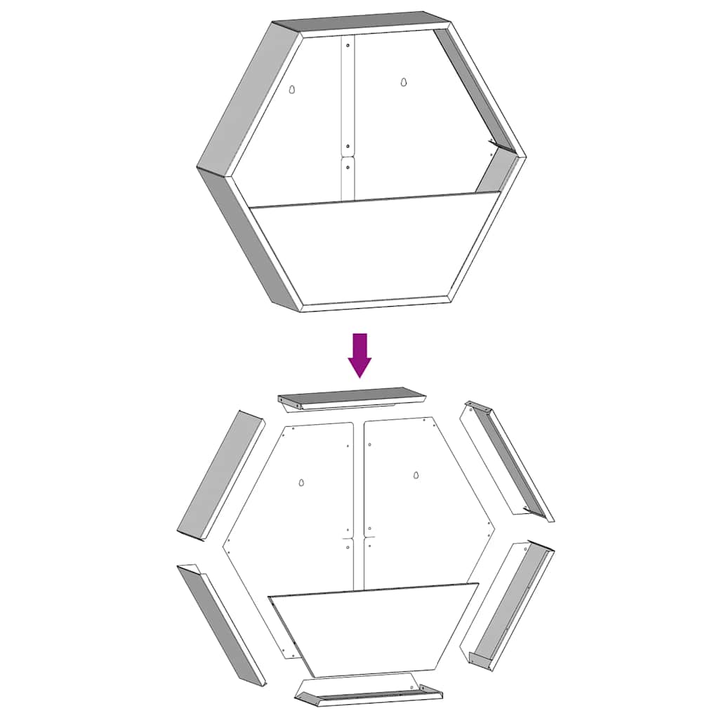 Wall Planters 2 pcs Rusty Corten Steel 46x10x40 cm