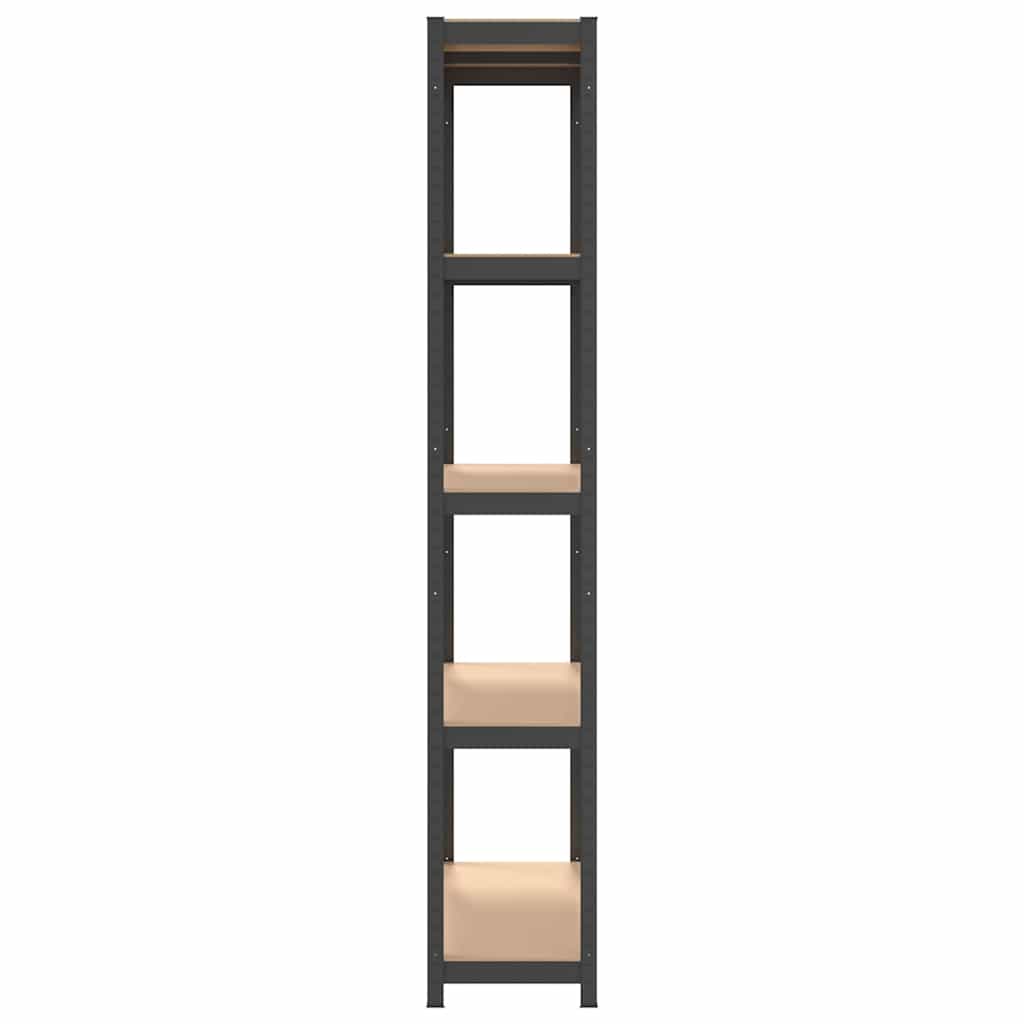 5-Layer Shelves 4 pcs Anthracite Steel&Engineered Wood