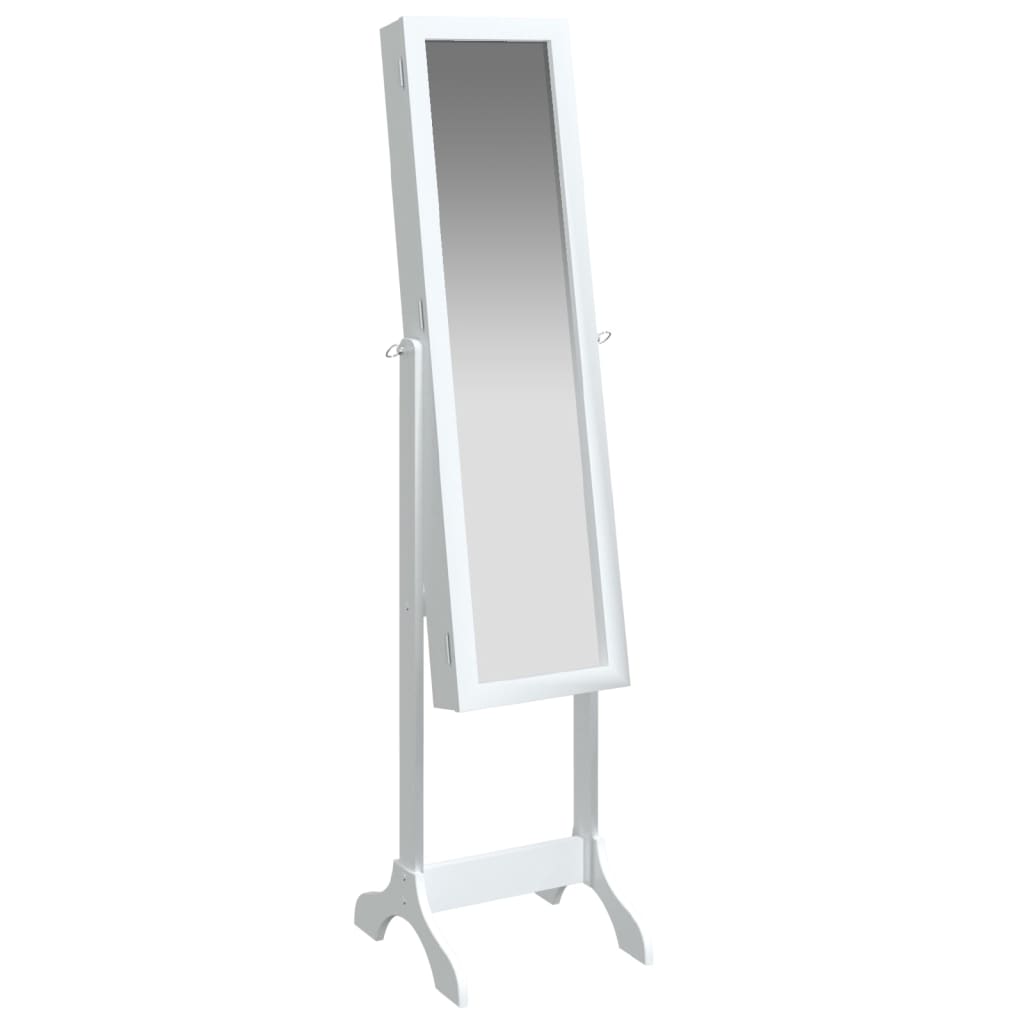 Free-Standing Mirror White 34x37x146 cm