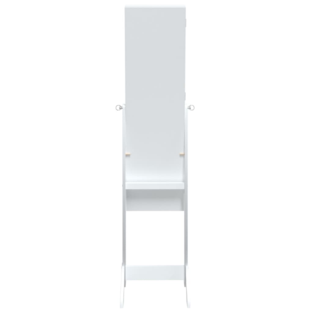 Free-Standing Mirror White 34x37x146 cm