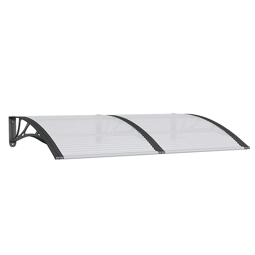 Door Canopy Black 150x100 cm Polycarbonate