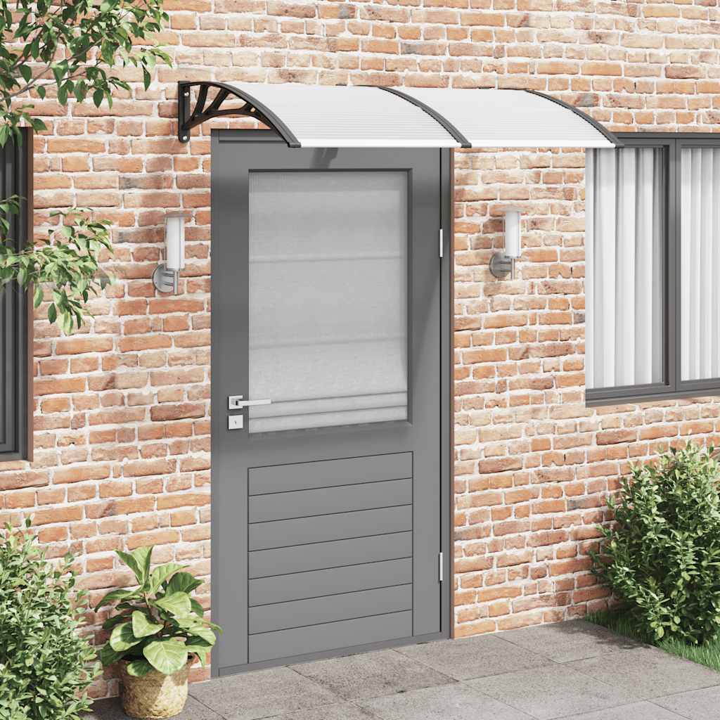 Door Canopy Black 150x100 cm Polycarbonate
