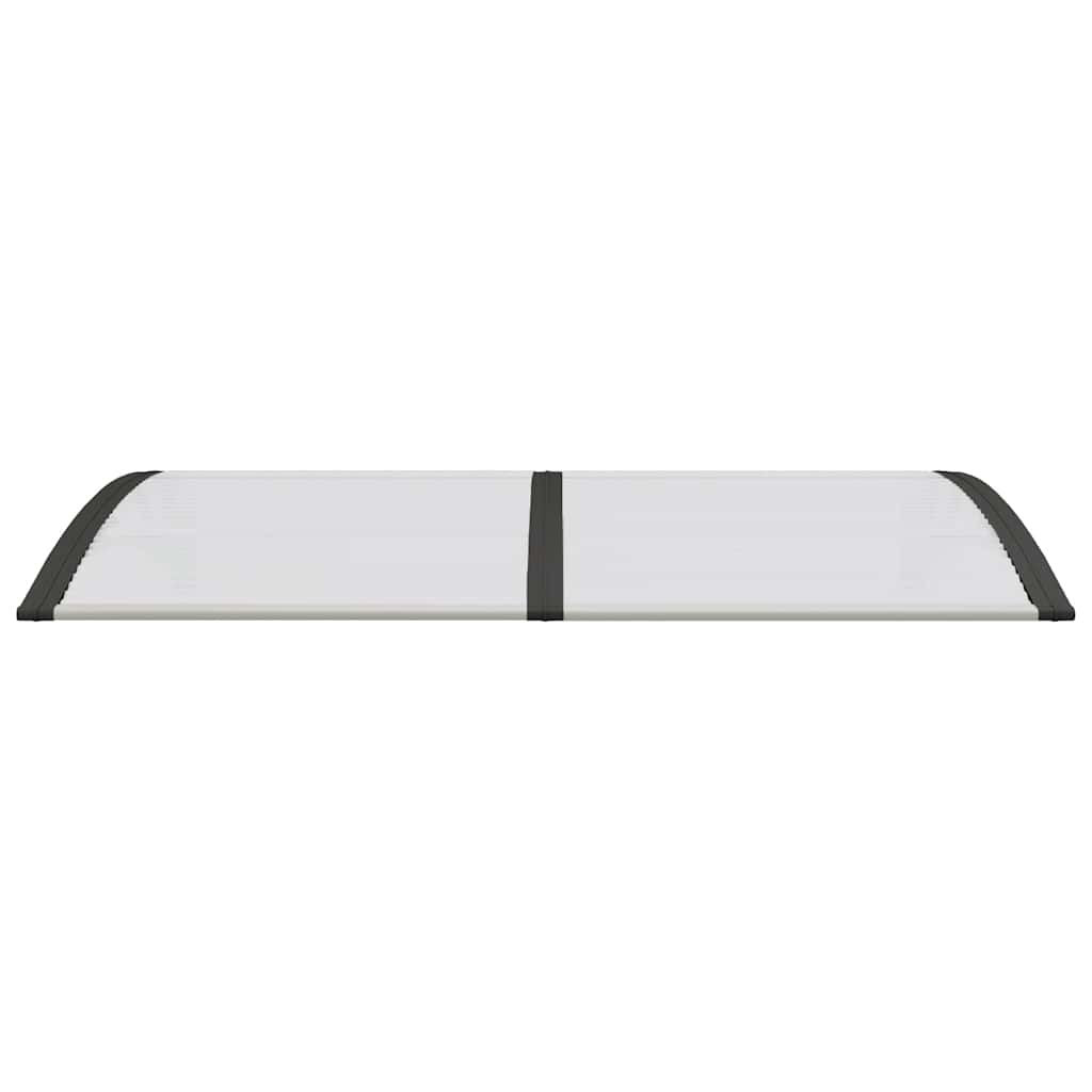Door Canopy Black and Transparent 150x75 cm Polycarbonate
