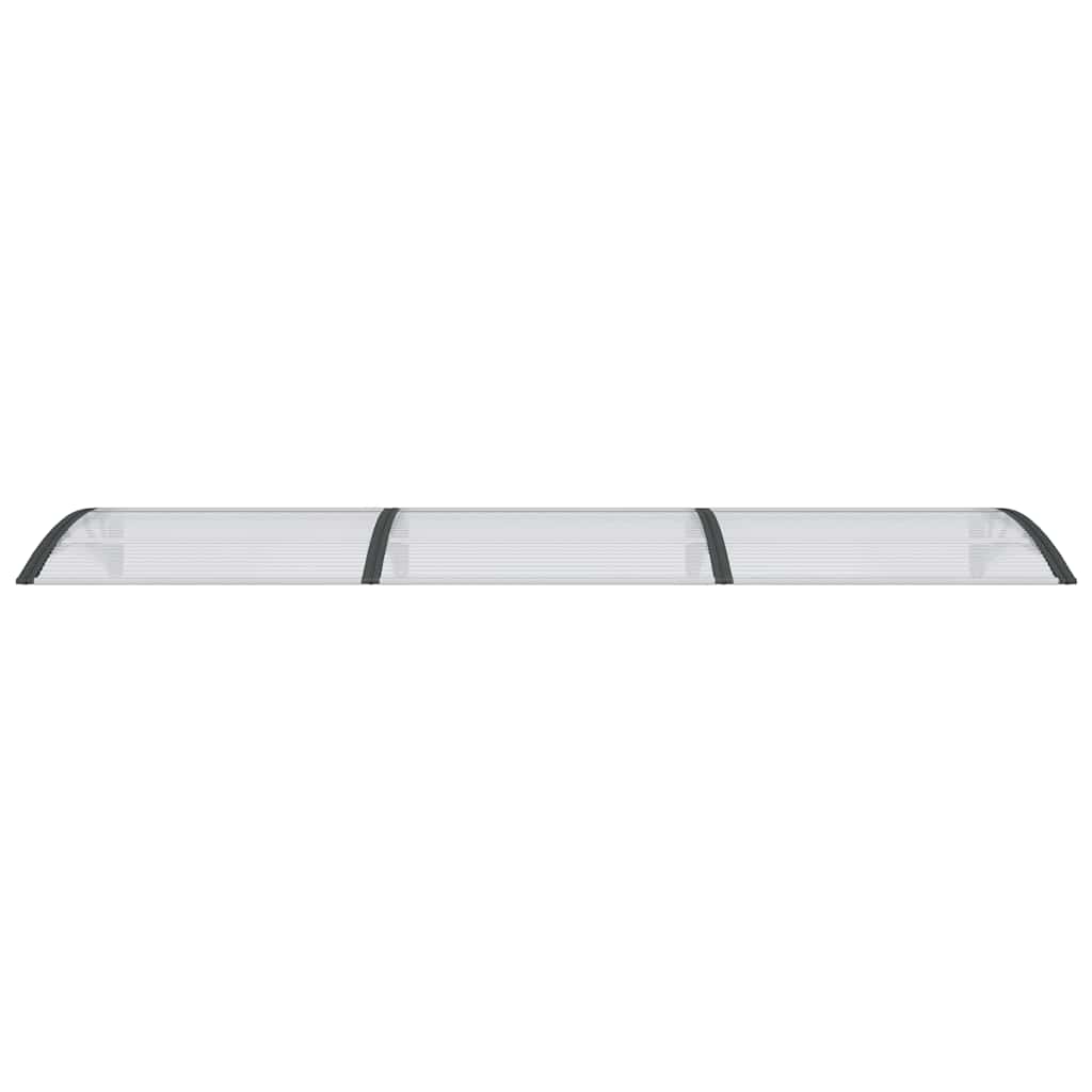 Door Canopy Black and Transparent 300x75 cm Polycarbonate