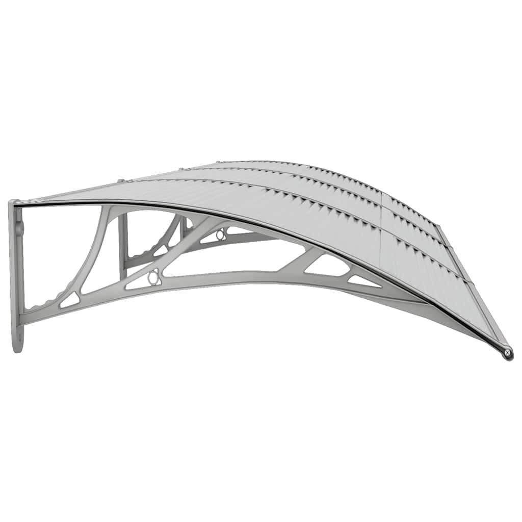 Door Canopy Grey 300x75 cm Polycarbonate