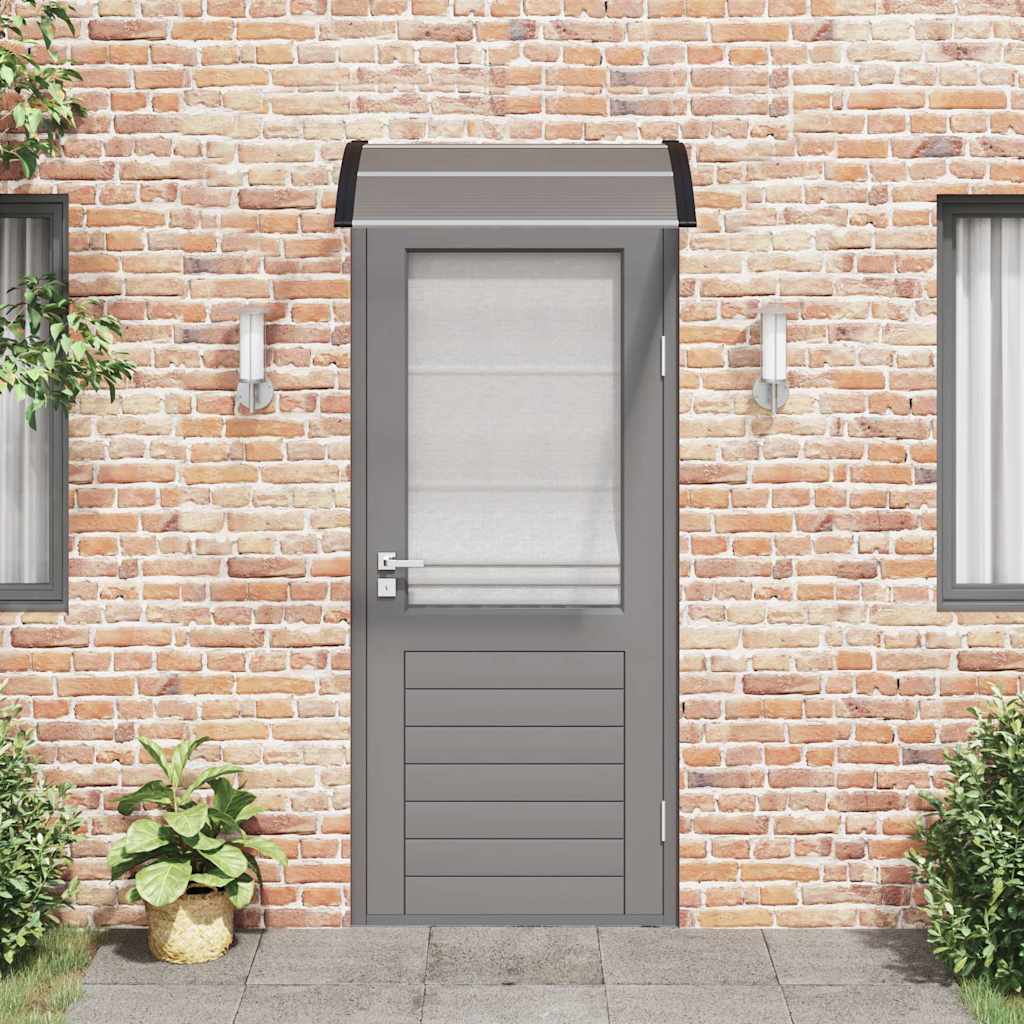 Door Canopy Black 100x80 cm Polycarbonate