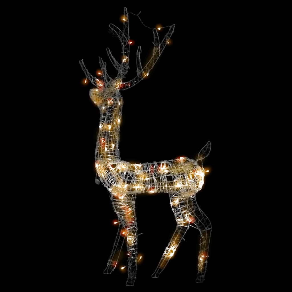Acrylic Reindeer Christmas Decorations 2 pcs 128cm Multicolour