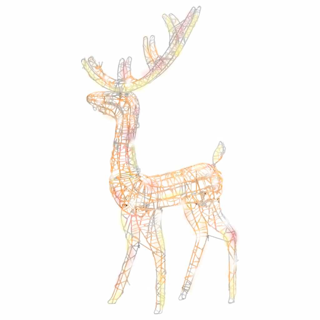 Acrylic Reindeer Christmas Decorations 3 pcs 128cm Multicolour