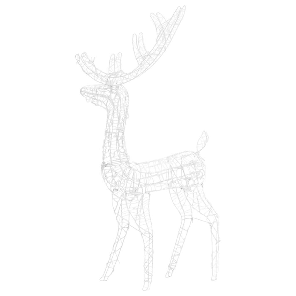 Acrylic Reindeer Christmas Decorations 3 pcs 128cm Multicolour